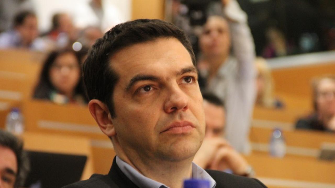 Tidigare premiärminister Alexis Tsipras är fortfarande populär med hans Syrizaparti tappar i opinionen. Arkivbild.