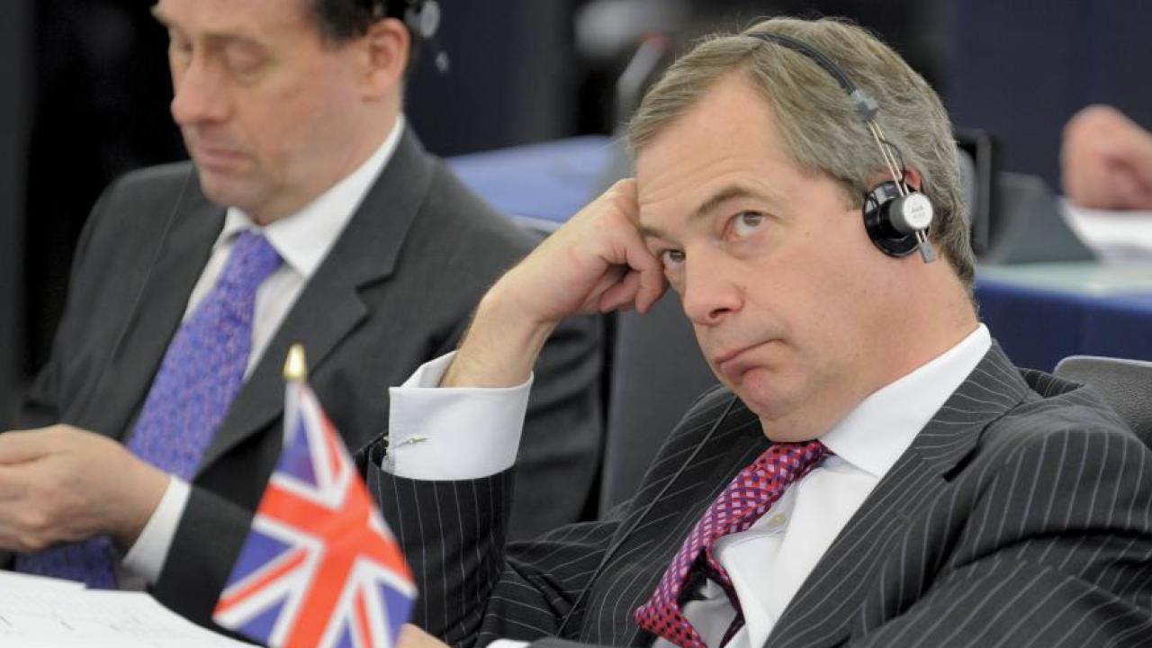 Nigel Farages EFD tappar två partier till Tory-dominerade ECR. Arkivbild. Nigel Farages EFD tappar två partier till Tory-dominerade ECR. Arkivbild.