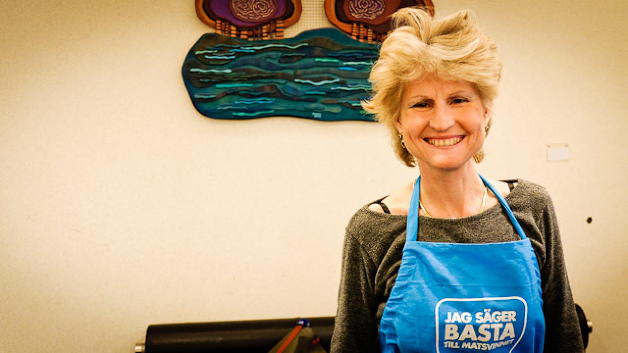 Anna Maria Corazza Bildt (M) driver kampanjen Basta till matsvinnet.