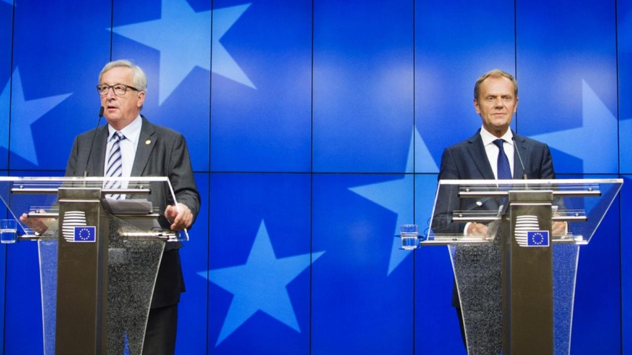 EU-kommissionens ordförande Jean-Claude Juncker och Europeiska rådets ordförande Donald Tusk.