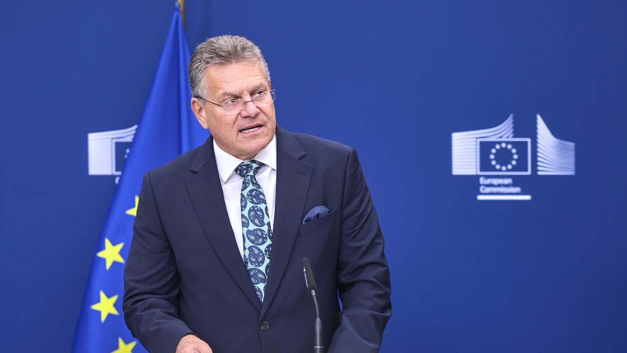 EU:s handelskommissionär Maroš Šefčovič. 