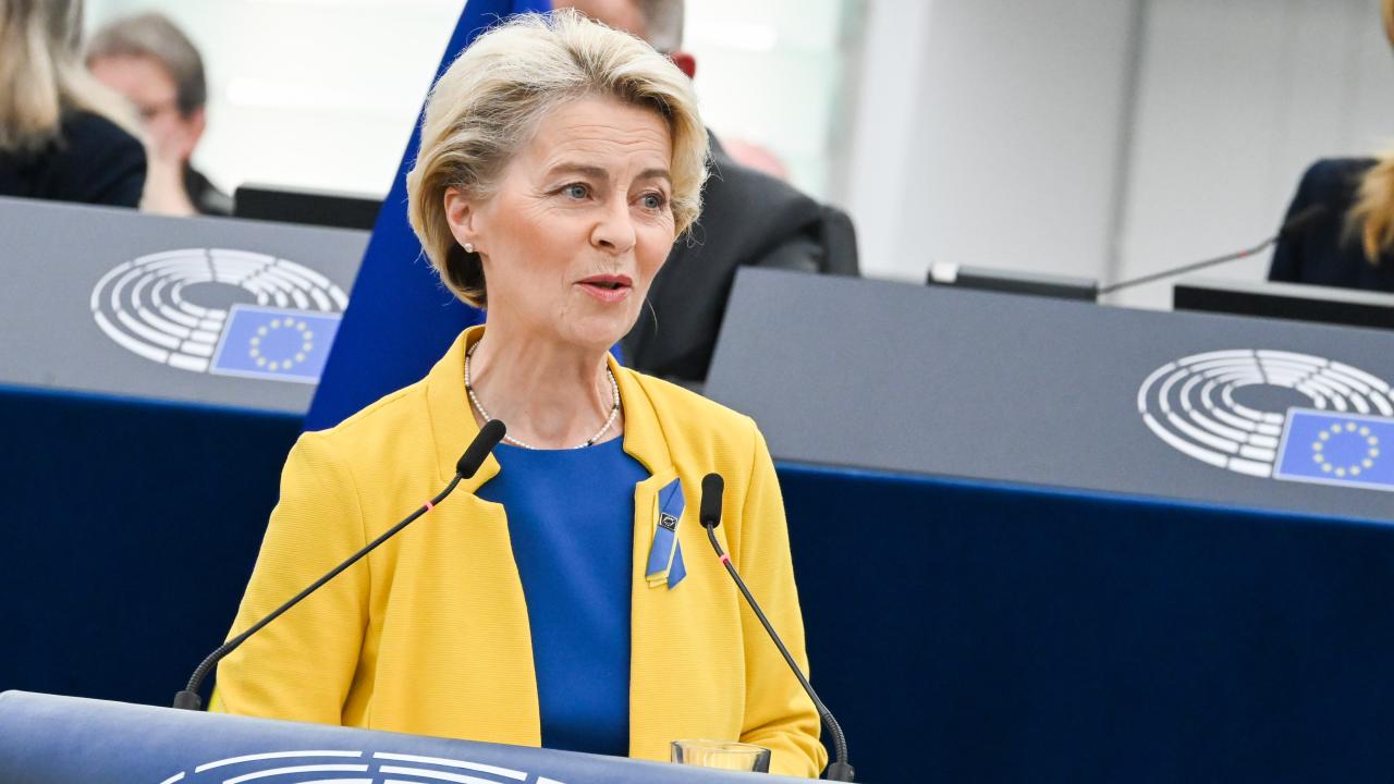 EU-kommissionens ordförande Ursula von der Leyen under förra linjetalet 2022. Arkivbild.