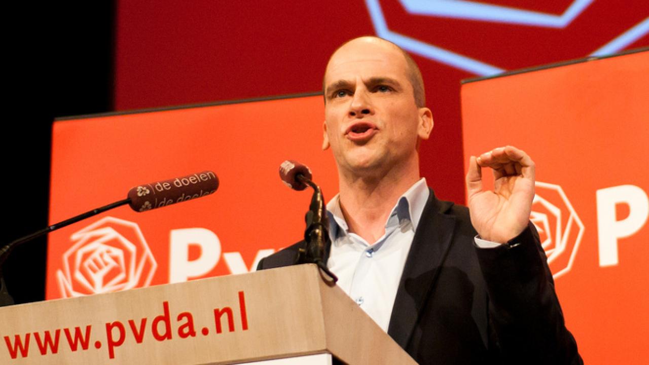 Socialdemokraten Diederik Samson har under de senaste veckorna gått starkt fram i den nederländska valrörelsen,