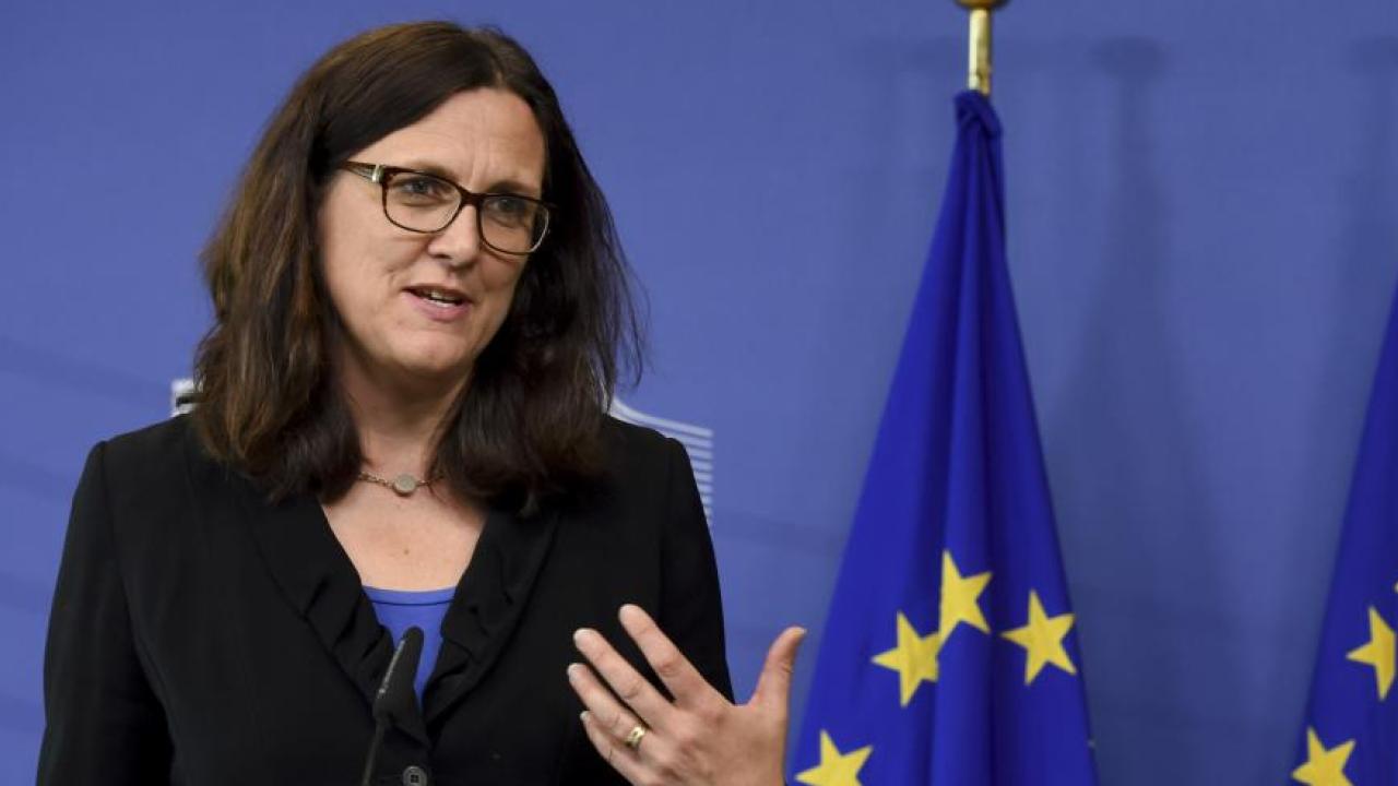 EU:s handelskommissionär Cecilia Malmström. Arkivbild. EU:s handelskommissionär Cecilia Malmström. Arkivbild.