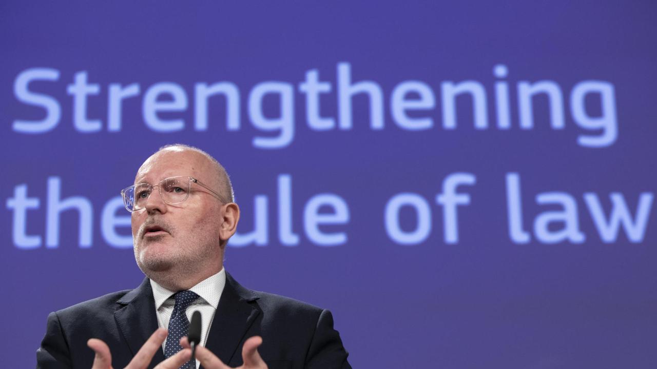 EU-kommissionens förste vice ordförande, den nederländske socialdemokraten Frans Timmermans. 