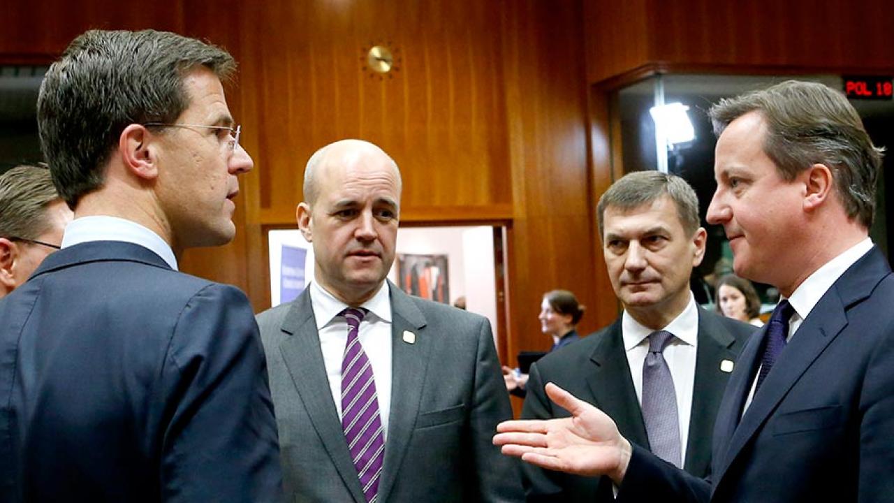 Statsminister Fredrik Reinfeldt vid ett tidigare toppmöte i Bryssel. Arkivbild.