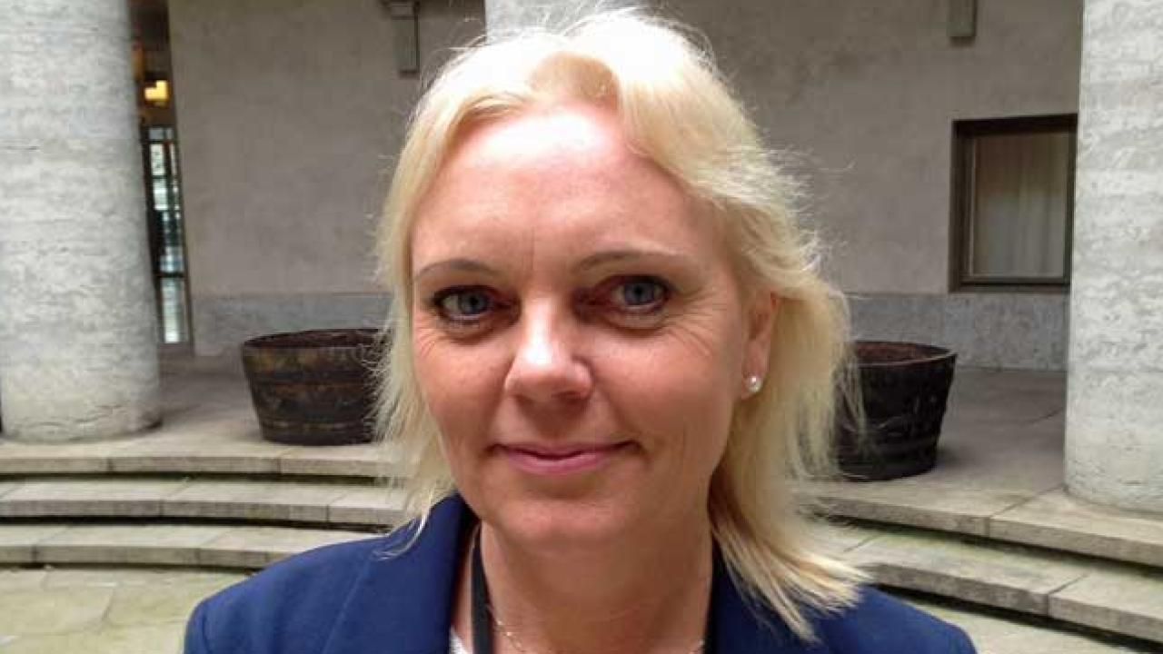 En av Sverigedemokraternas två EU-parlamentariker Kristina Winberg.