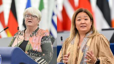 EU-parlamentariker Carina Ohlsson (S) och Jessica Polfjärd (M).