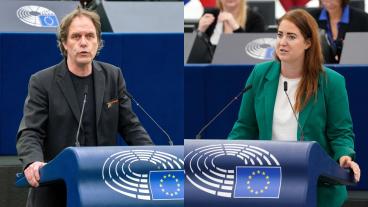 Pär Holmgren (MP) och Emma Wiesner (C) var under tisdagens omröstning inte eniga om hur EU:s natur ska fixas.