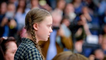 Greta Thunberg talade på tisdagen inför EU-parlamentets mijöutskott i Strasbourg.