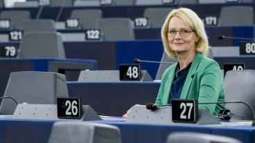 Europaparlamentariker Heléne Fritzon (S) i plenum.