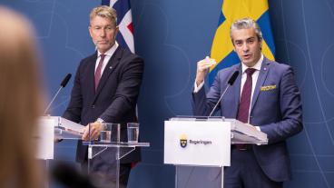 Norges olje- och energiminister Terje Aasland och energi- och digitaliseringsminister Khashayar Farmanbar (S) möttes i Stockholm på måndagen.