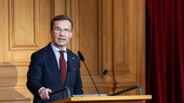 Statsminister Ulf Kristersson (M) föredrog på onsdagen punkterna på EU:s toppmöte för EU-nämnden.