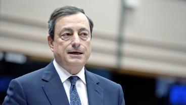 Den Europeiska centralbankens chef Mario Draghi under torsdagens debatt. Den Europeiska centralbankens chef Mario Draghi under torsdagens debatt.