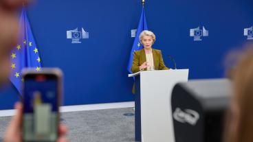 EU-kommissionens ordförande Ursula von der Leyen föreslår det 21:s sanktionspaketet för medlemsländerna att ta ställning till.