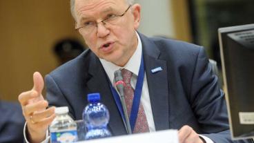 Vytenis Andriukaitis, EU-kommissionär med ansvar för hälsa och livsmedelssäkerhet lägger fram sitt femårsprogram.