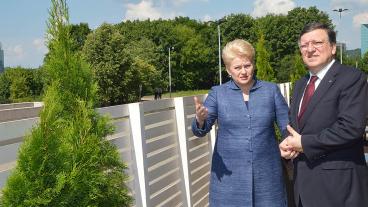Litauens president Dalia Grybauskaitė och EU-kommissionens ordförande José Manuel Barroso i Vilnius.