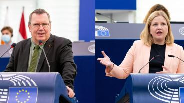 EU-parlamentariker Erik Bergkvist (S) och Arba Kokalari (M) är båda motståndare till gas i taxonomin men kommer att rösta olika vid nästa veckas omröstning. 
