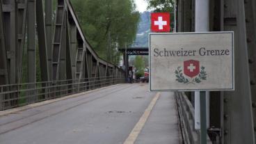 Schweizisk gränsövergång. Arkivbild.
