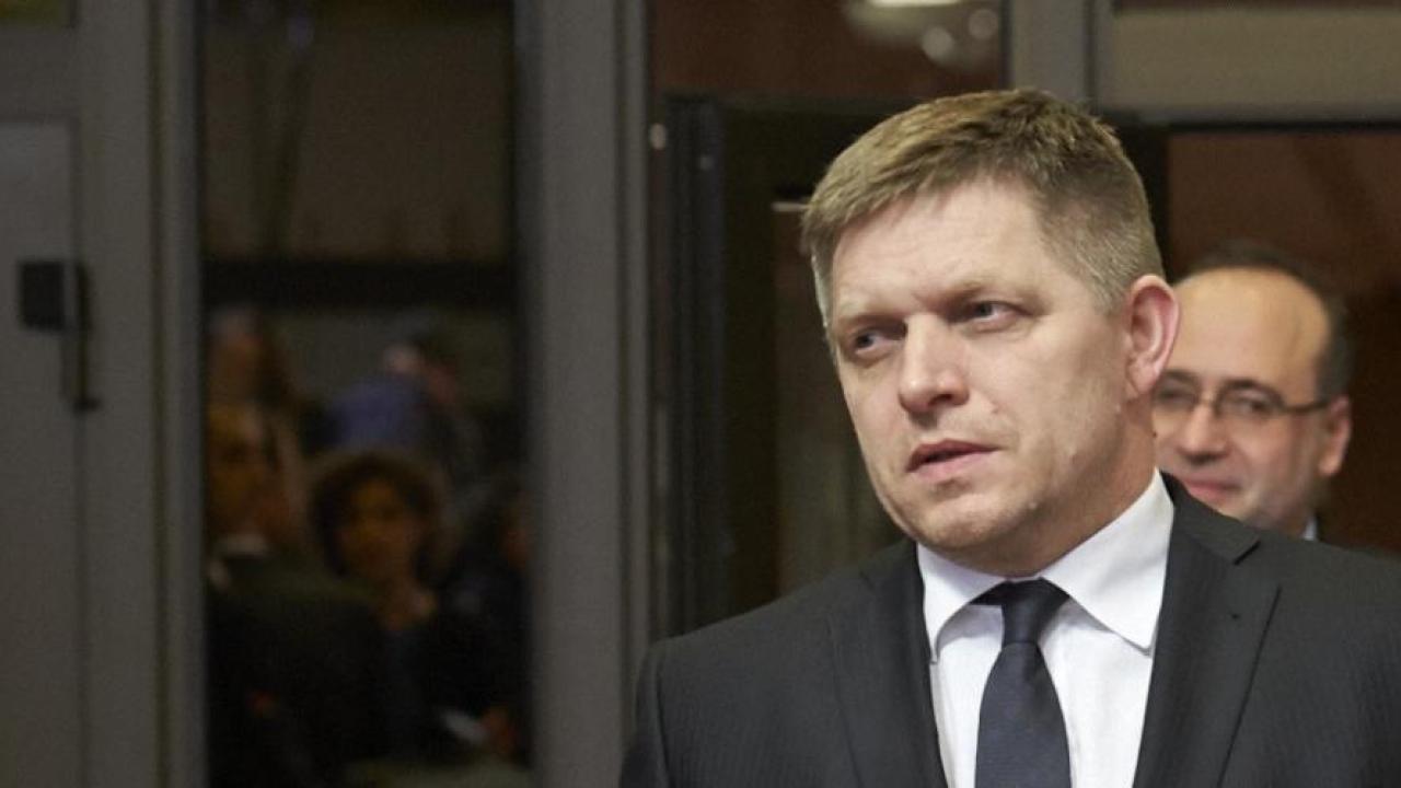 Slovakiens socialdemokratiske premiärminister Robert Fico. Arkivbild.