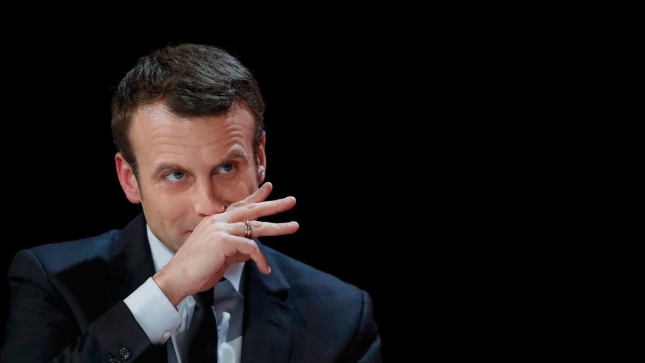 Frankrikes nästa president, liberalen Emmanuel Macron. Arkivbild.