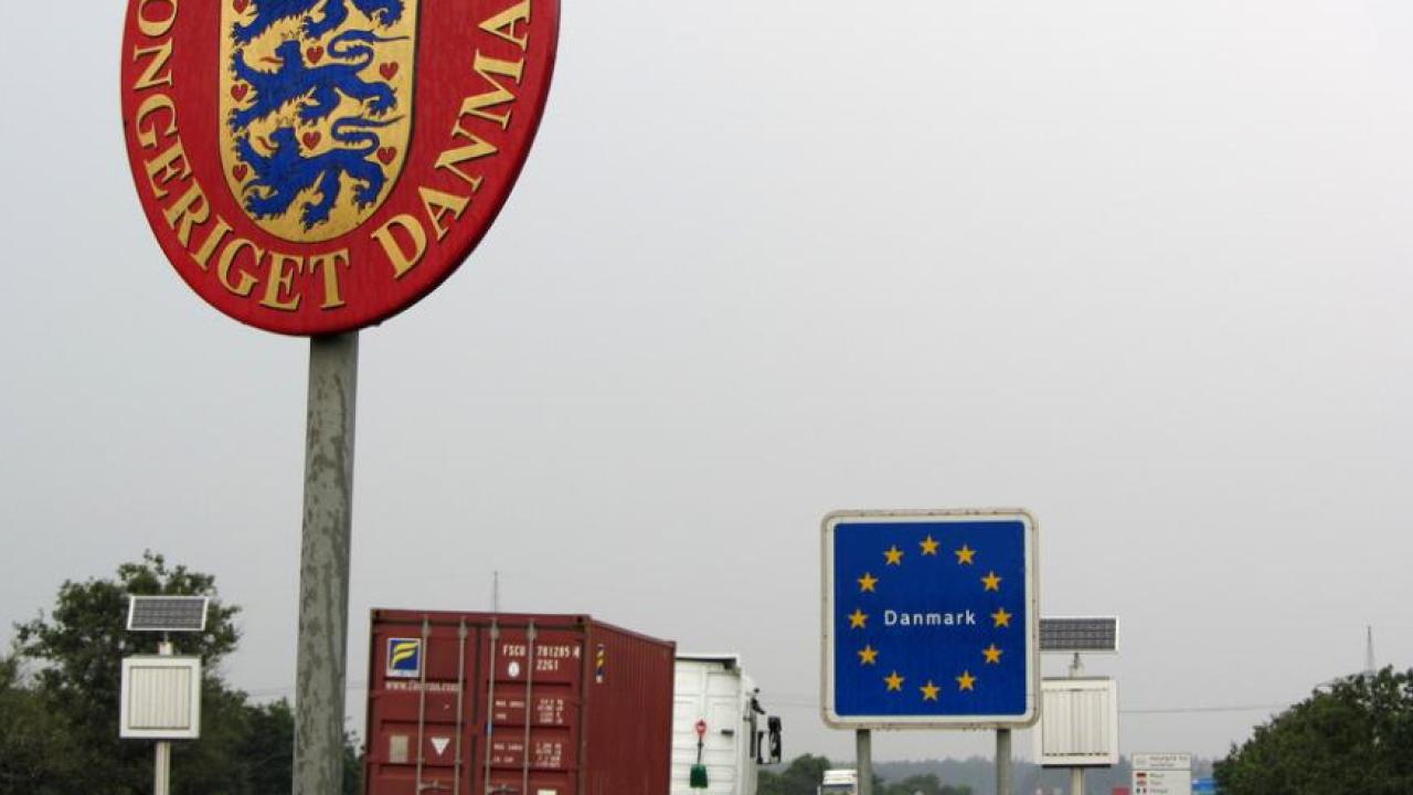 Gränsen mellan Tyskland och Danmark. Arkivbild.