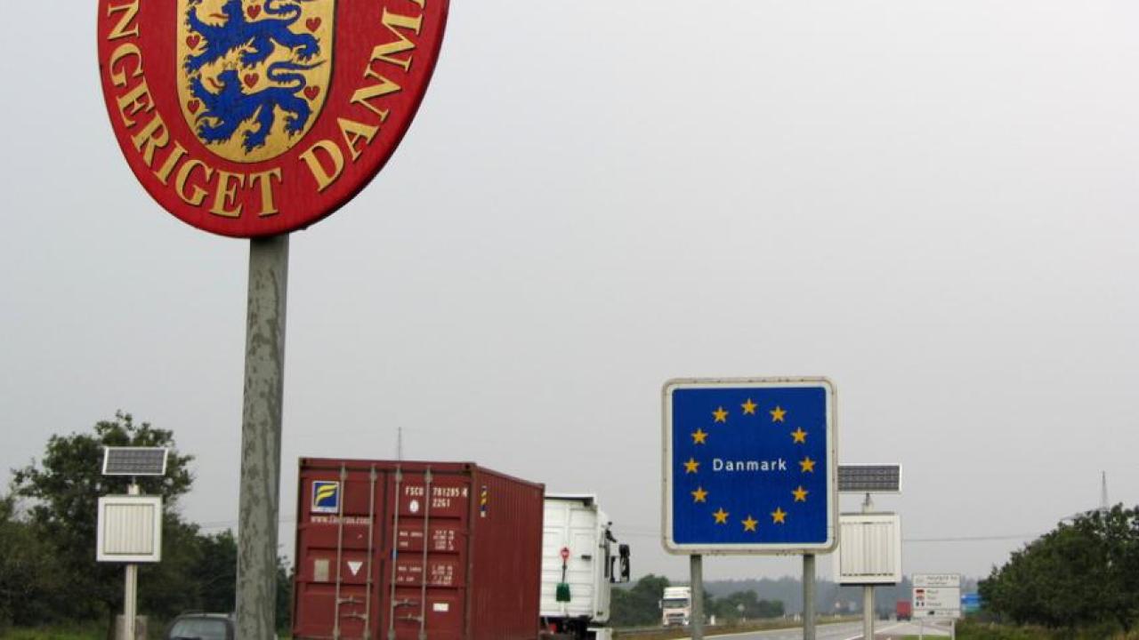 Gränsen mellan Danmark och Tyskland. Arkivbild.