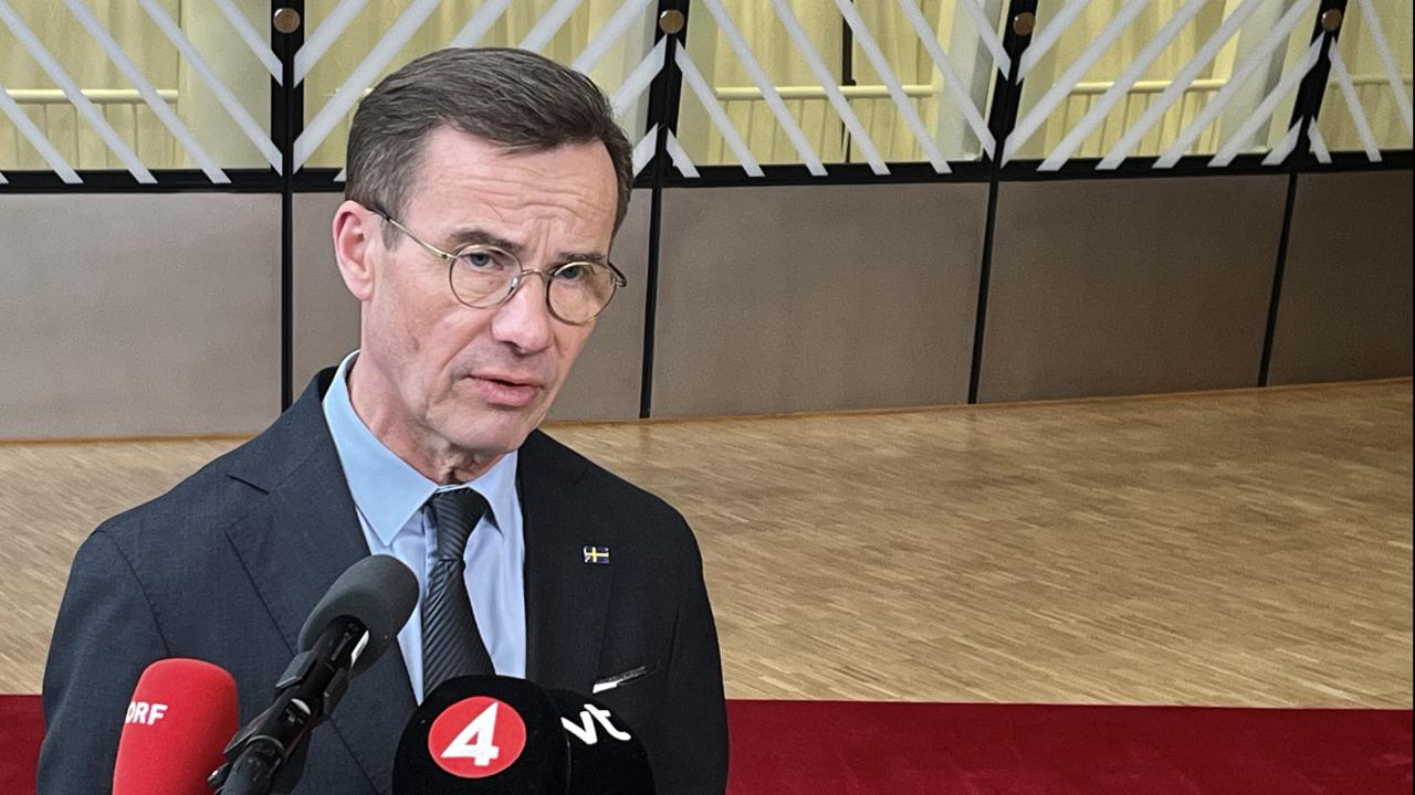 Statsminister Ulf Kristersson (M) tycker att gemensam upplåning för Ukrainastöd är ett sista alternativ, men det är inte uteslutet.
