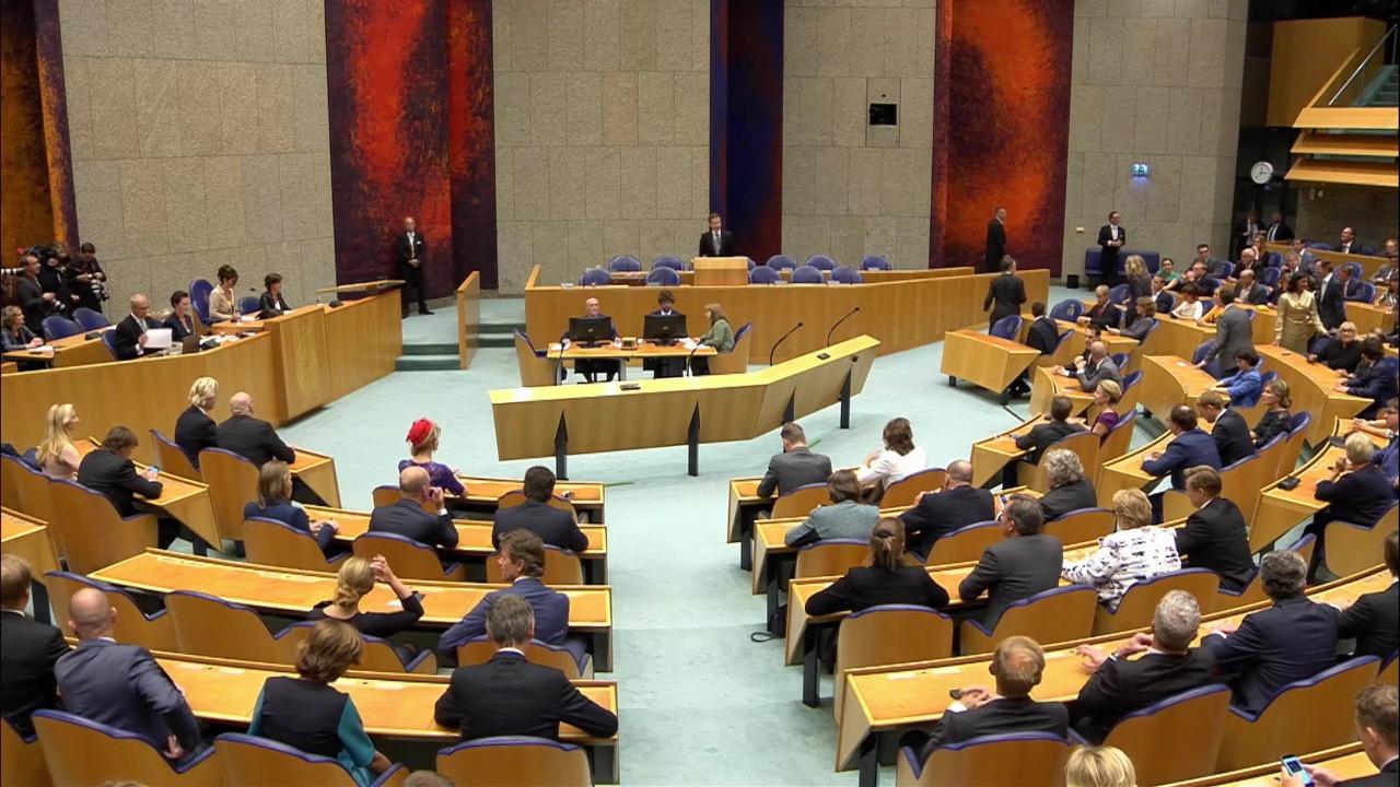 Andra kammaren, eller underhuset, i det nederländska parlamentet. Arkivbild.
