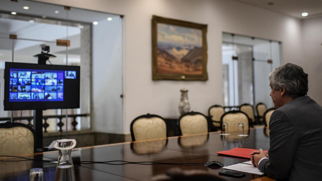 Eurogruppens ordförande Mário Centeno. Arkivbild. Eurogruppens ordförande Mário Centeno. Arkivbild.