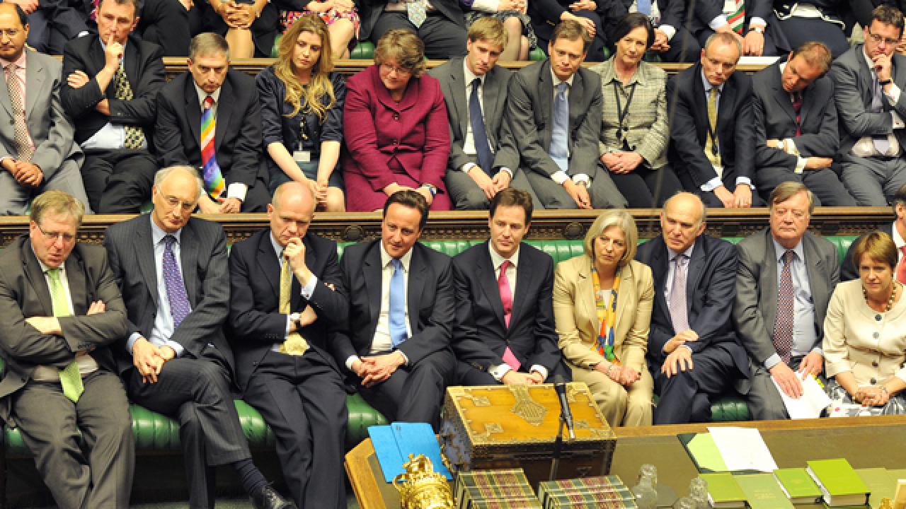 Arkivbild. Brittiske premiärministern Cameron försöker stoppa förslag om folkomröstning om EU i parlamentet.