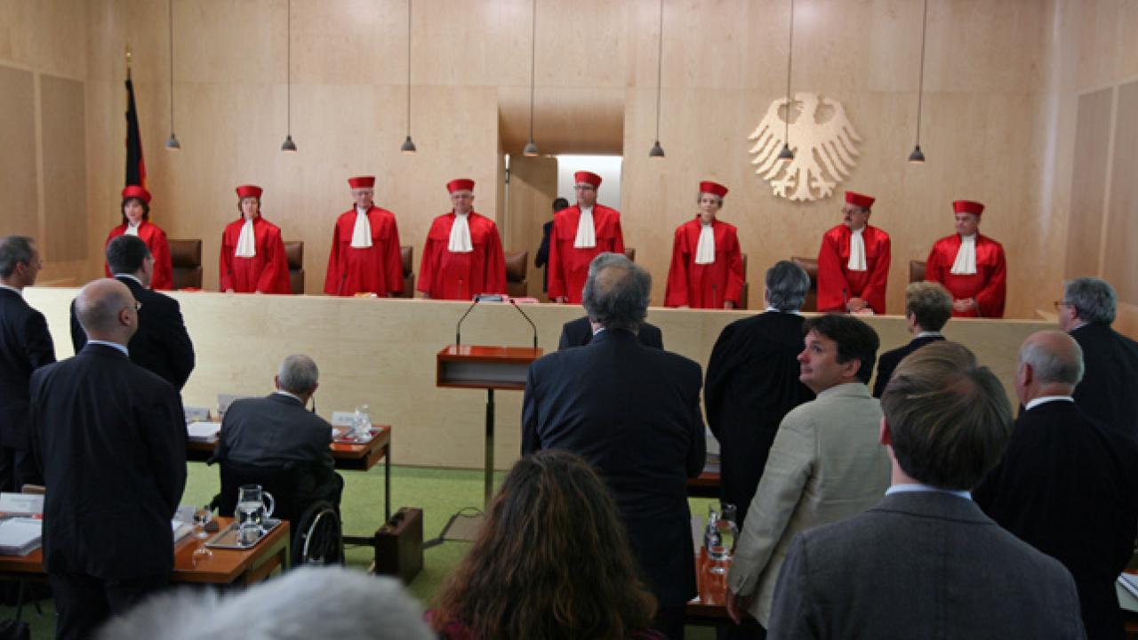 Författningsdomstolen i tyska Karlsruhe hade tidigare tillfrågat EU-domstolen råd i frågan. Arkivbild.