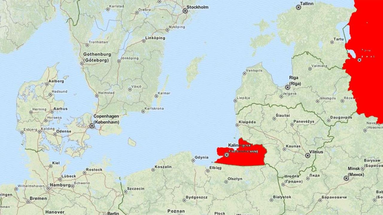 Den ryska enklaven Kaliningrad är inklämd mellan Litauen och Polen.
