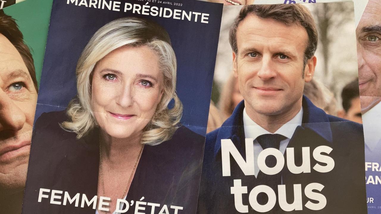 Marine Le Pen och Emmanuel Macron gick vidare i presidentvalets första omgång den 10 april 2022. 