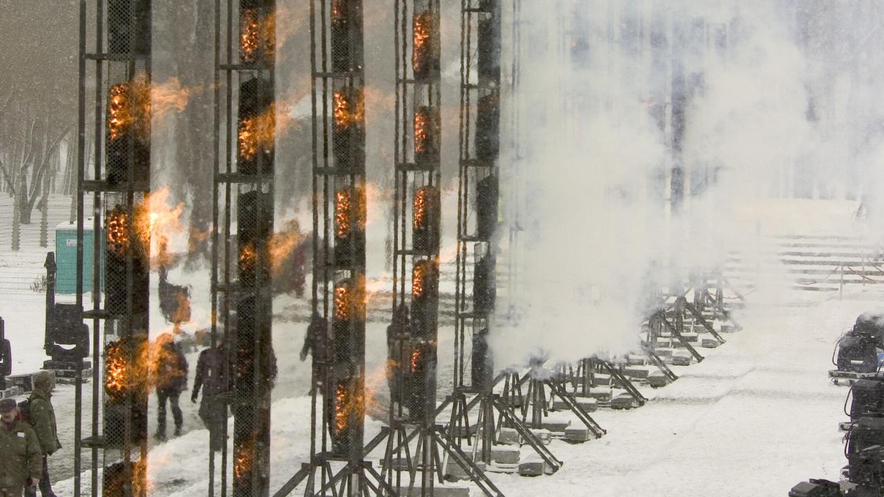 Minnesceremoni till minne av offren vid koncentrationslägret i Auschwitz-Birkenau. Arkivbild.