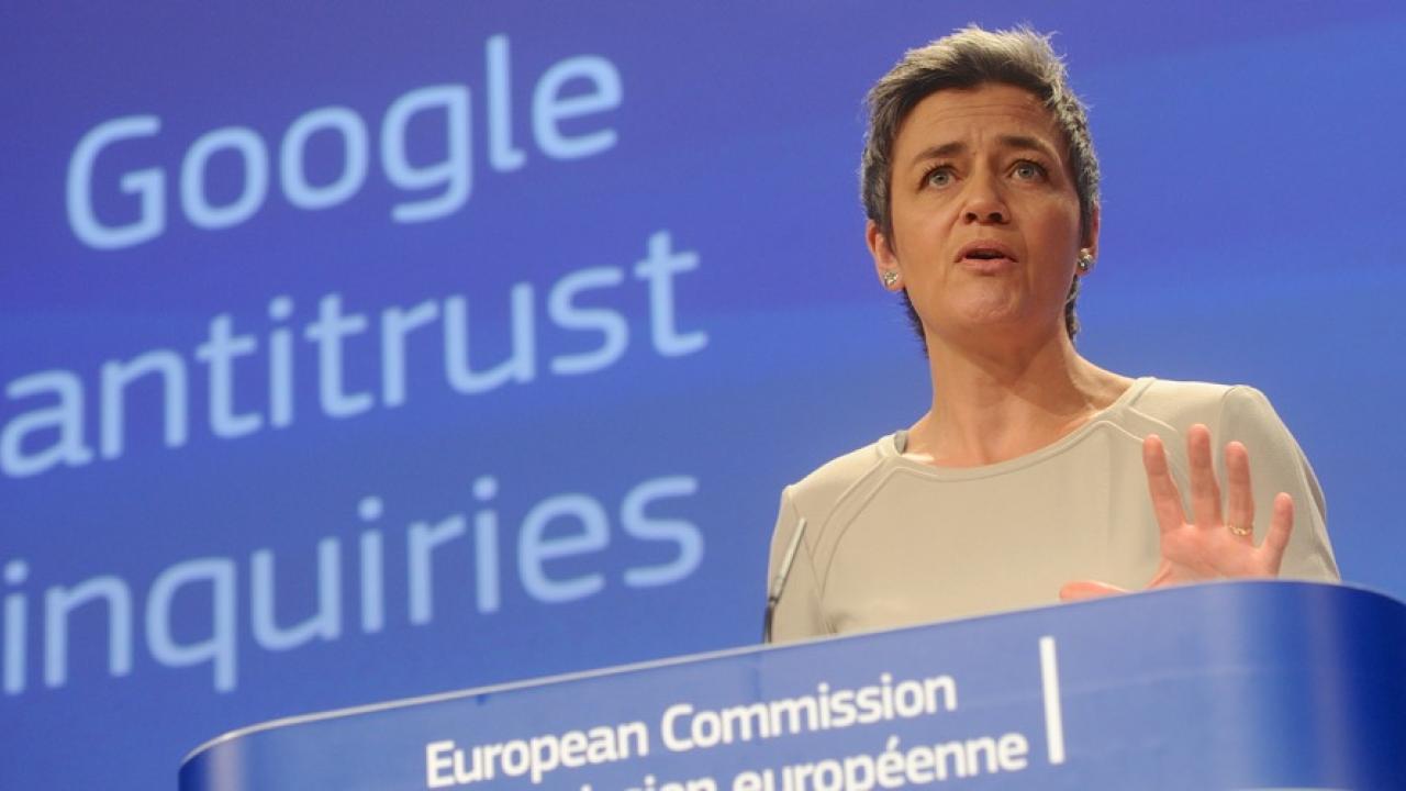 EU:s konkurrenskommissionär Margrethe Vestager.