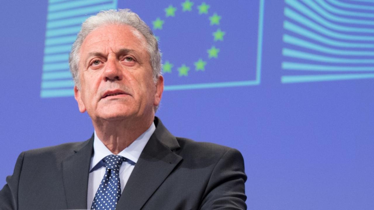 EU:s migrationskommissionär Dimitris Avramopoulos. Arkivbild.