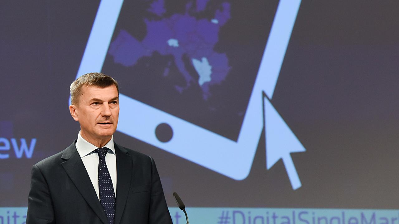 EU-kommissionär Andrus Ansip med ansvar för digitala inre marknaden. 