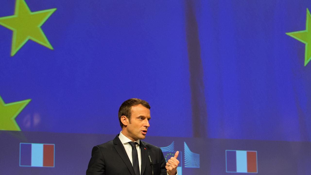 Frankrikes liberale president Emmanuel Macron. Arkivbild.