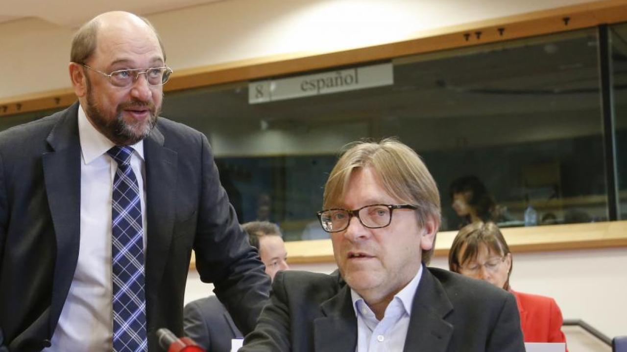 Martin Schulz och Guy Verhofstadt kandiderar till kommissionsordförande