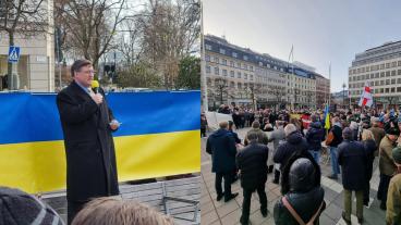 Torgmöte mot Rysslands krig i Ukraina 13 februari 2023
