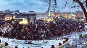 Protesterna i centrala Kiev har avtagit. Arkivbild.