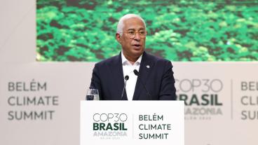 Europeiska rådets ordförande António Costa öppningstalar på COP30 i Brasilien. 