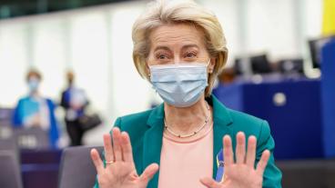 EU-kommissionens ordförande Ursula von der Leyen under tisdagens utfrågning i EU-parlamentet.