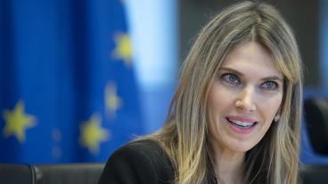 Den grekiska socialdemokratiska EU-parlamentarikern Eva Kaili är en av EU-parlamentets 14 vice talmän. Arkivbild.