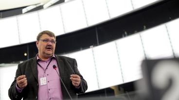 Peter Lundgren är en av två EU-parlamentarikern från Sverigedemokraterna som nu blir grupplösa. Arkivbild.