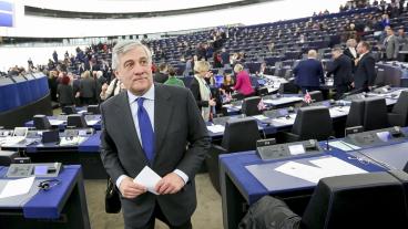EU-parlamentets nyvalde talman Antonio Tajani.