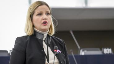 Arba Kokalari (M) var en av tre svenska EU-parlamentariker som deltog i tisdagens debatt. Arkivbild.