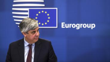 Eurogruppens ordförande, den portugisiske finansministern Mário Centeno, ledde möttet.