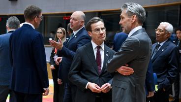 Statsminister Ulf Kristersson (M) företräder Sverige under EU-toppmötet. Arkivbild.
